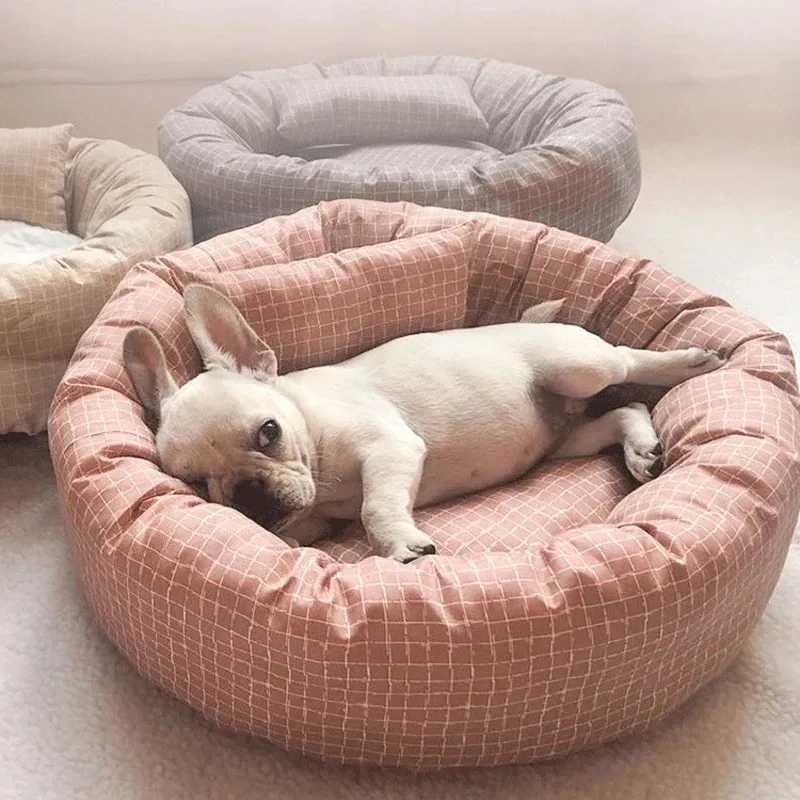 Dog Pet Beds Small Dogs Kennel Large Medium Basket Bed for Cats Supplies Puppy Breeds Accessories Mat Fluffy M251217