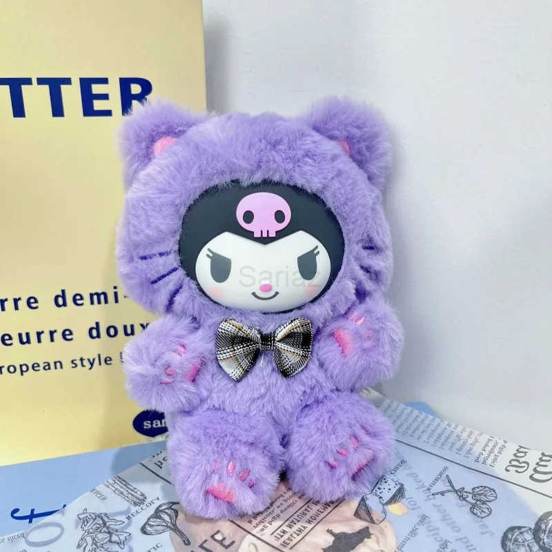 Sanrio Cross Dressing Hello Kitty Vinyl Face Toys Bag Pendant Anime Kuromi Cinnamoroll Doll Girl Cartoon Kawaii Toy Gift H251217