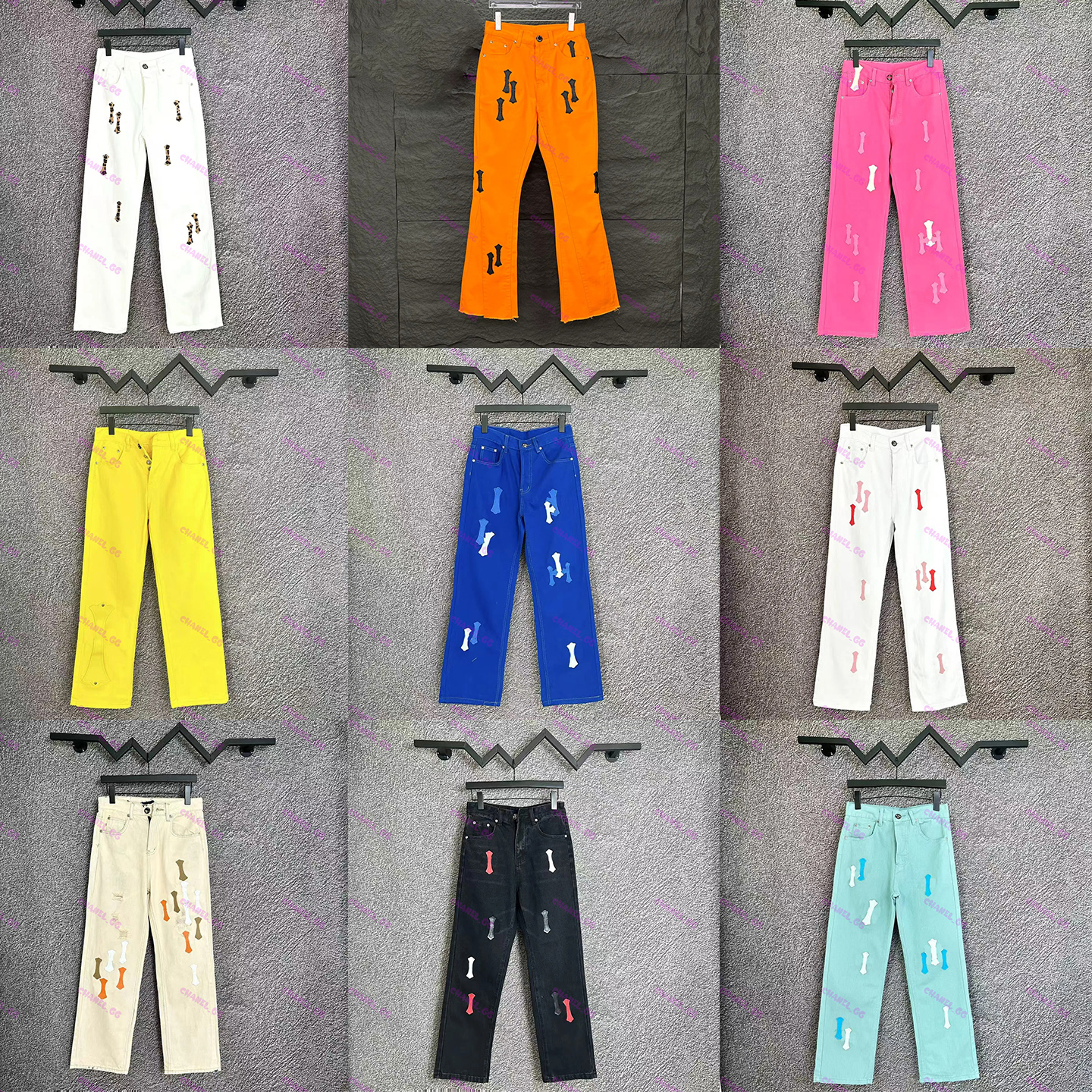 chrome Jeans designer jeans for mens baggy jeans pants men jeans jean Hip Hop High Street Motorcycle cross straight loose zipper fly outdoor Y2k Fashion trousers