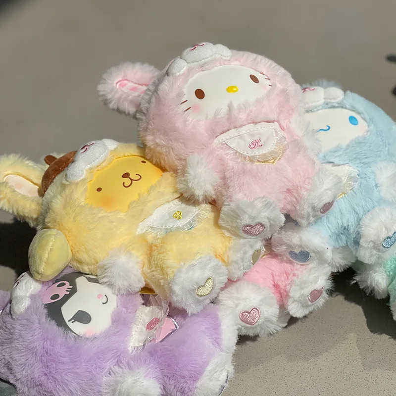 Sanrio Minisoq family drag fairy rabbit glue face plush doll hanging girl keychain doll lovely gift H251217
