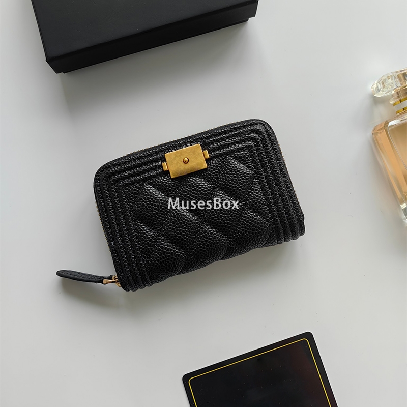 High Quality Wallet for Women Leather Lambskin Card Bag Zippy Short Wallet Small Purse Designer Card Holder Coin Purse With Box Packaging Stylish Cardholder Pouch