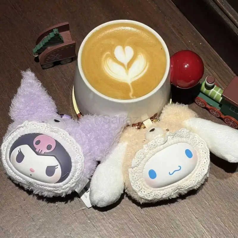 Sanrio Blind Box Family Plush Bear Series Pendant Blind Box Cute Kt Cat Kuromi Melody Plush Pendant Keychain Doll Surprise Gifts H251217