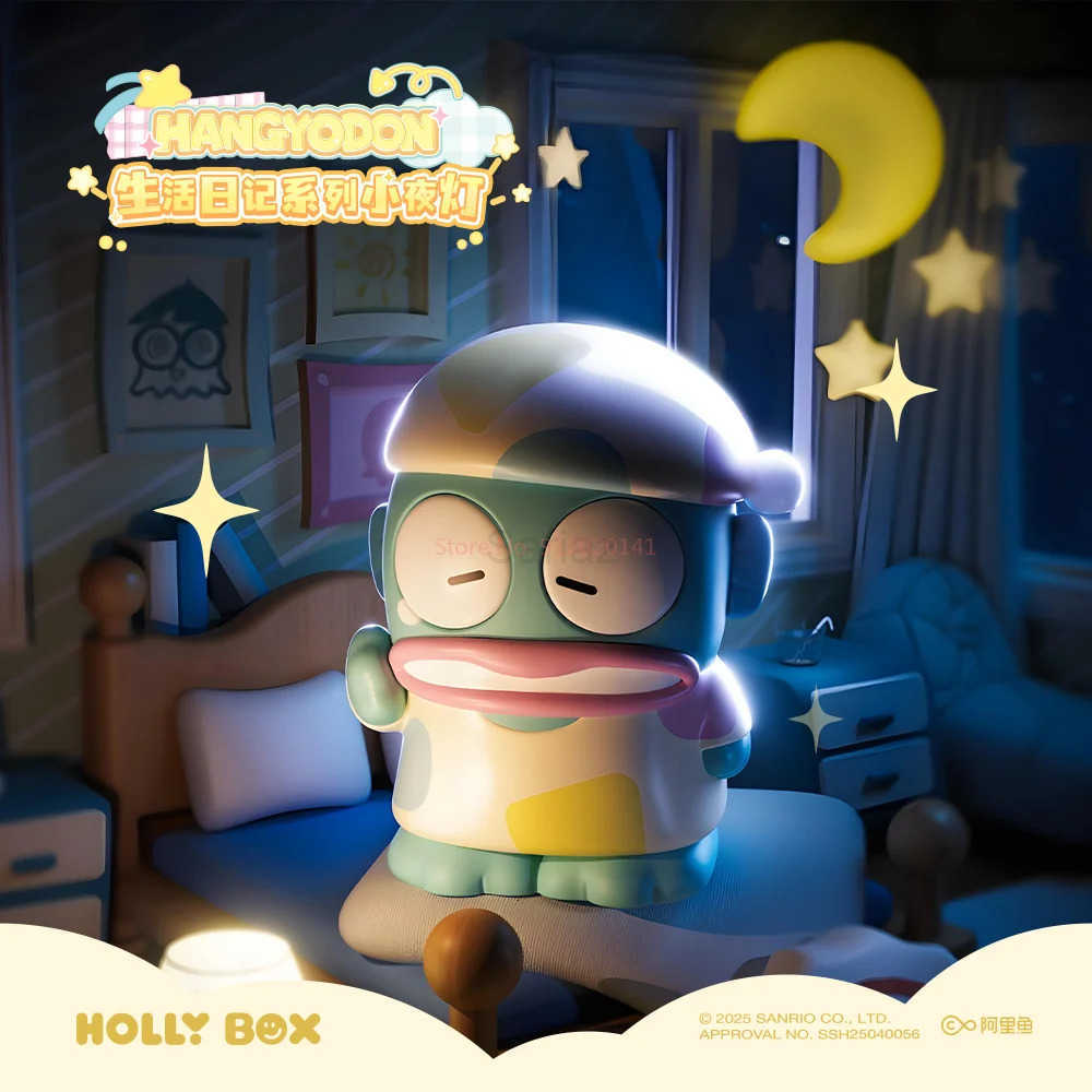 Sanrio Genuine Hangyodon Life Diary Series Light Night Blind Box Toys Anime Hangyodon Ugly Fish Girls Room Night Lamp Decor Gift H251217