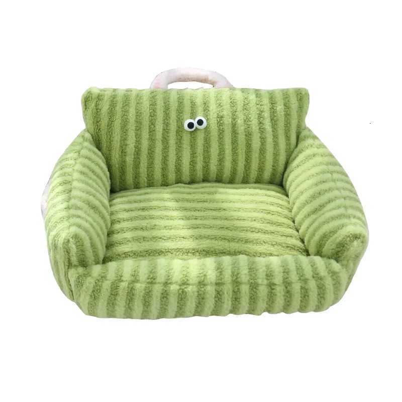 Trendy Big Eye Series Dog Bed Striped Sofa Shape Bed Macaron Pet Bed Portable Bed Small and Medium Dogs and Cats M251217