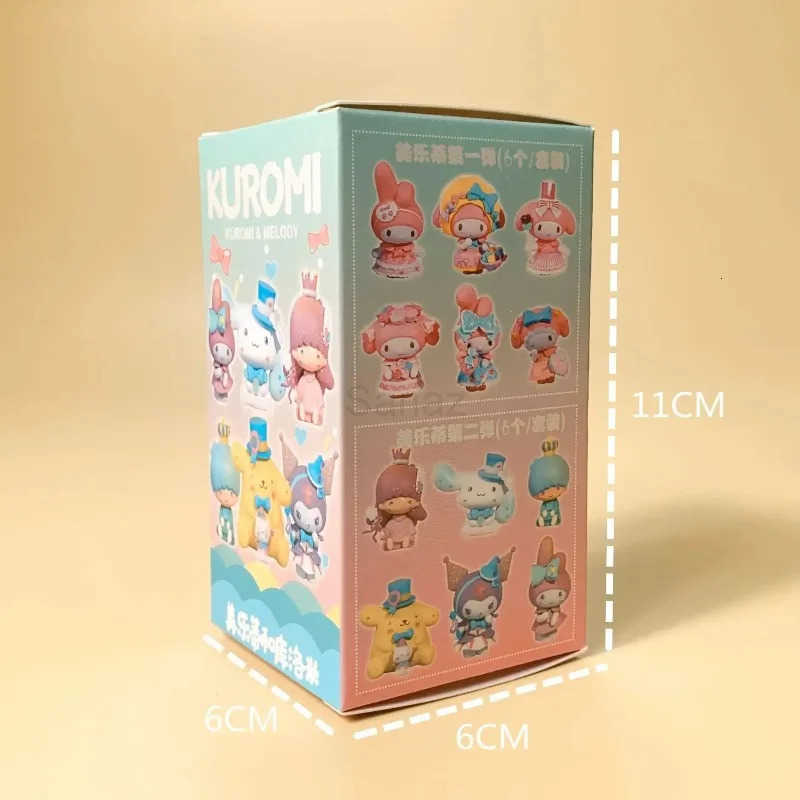 Sanrio 12pcs New Blind Box Kawaii Kuromi Cinnamoroll My Melody Figures Dolls Blind Bag Toy for Fans Gift H251217