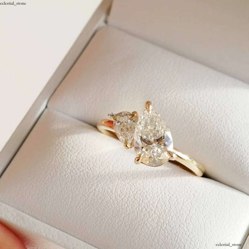 Factory Custom 10K 14K 18K Women's Pure Gold Engagement Wedding Ring VVS IGI Certified Lab-Grown VVS Moissanite