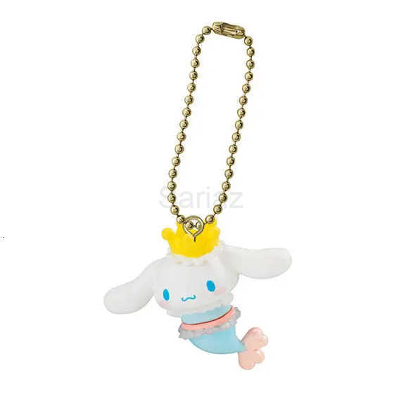 Sanrio Bandai Action Figures Model Kuromi Melody Pochacco Cinnamoroll Mermaid Shaped Pendant Gashapon Ball Official Genuine H251217