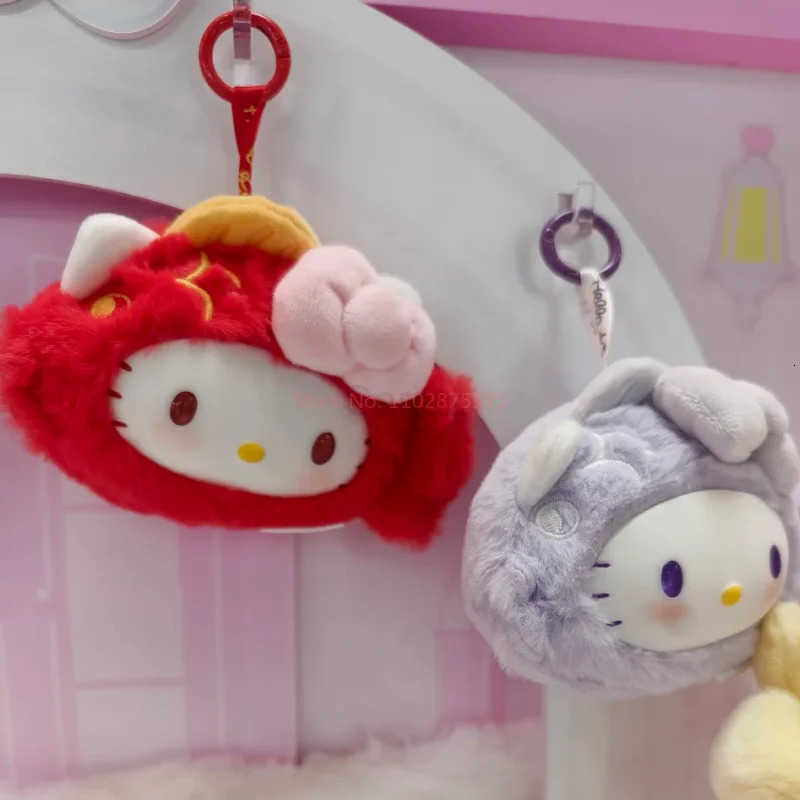 Sanrio Hello Kitty Lucky Koi Scries Plush Relaxing Tos Viny Face Pendant Trendy Blind Box Soft Surprise Dolls Anime Gift H251217