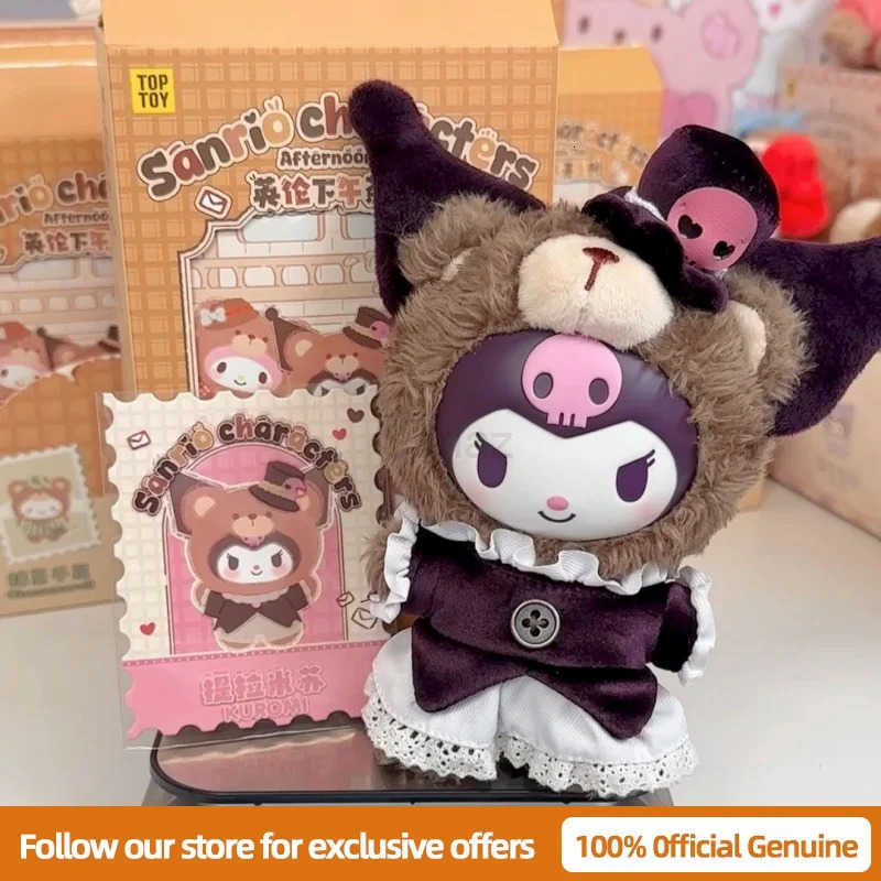 Sanrio Genuine Characters British Afternoon Tea Series Blind Box Exquisite Doll Action Figure Cute Cartoon Decor Surprise Gift H251217