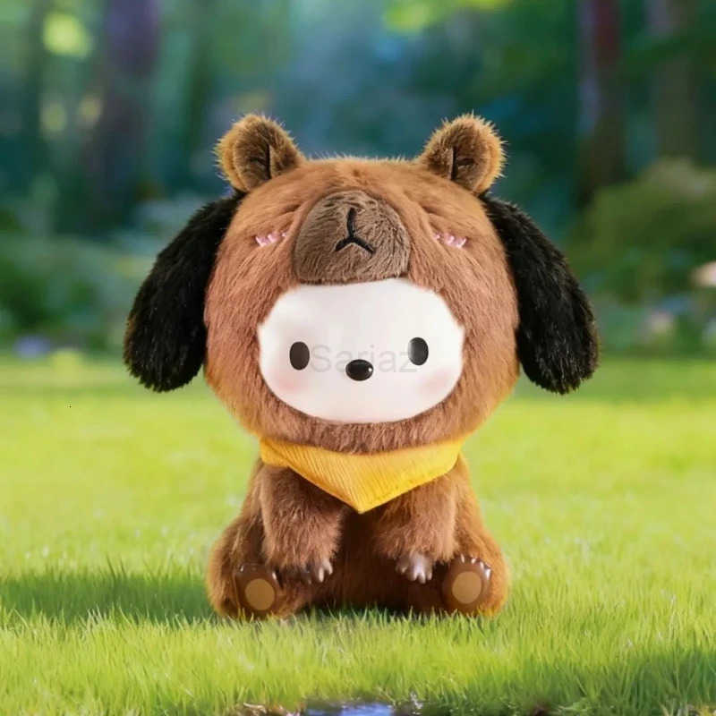 Sanrio Kitty Kuromi Melody Hippie Capybara Series Vinyl Plush Blind Box Cute Pendant Trendy Toy Soft Doll Bag Decor Surprise Box Gift H251217