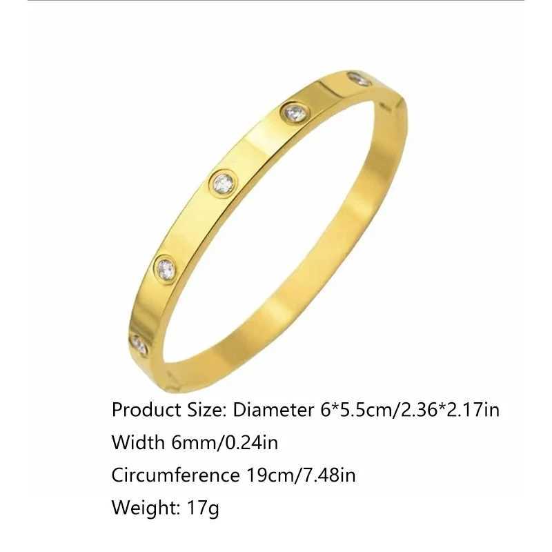 Mens Fashion Sparkling Bangle luxury Gold Light Luxury Ins Hand Jewelry Gift for Women Men M251217