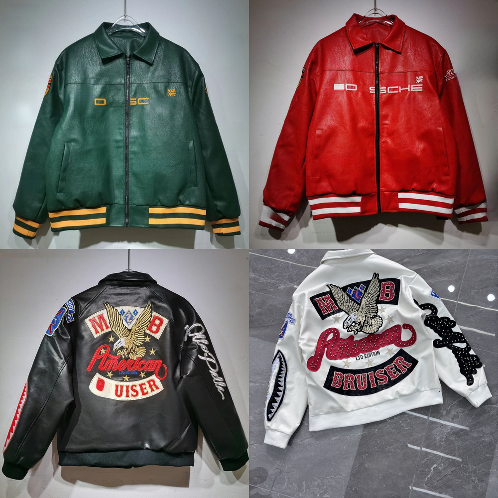 Jackets Designer Jacket Diamond Encrusted Eagle Leather Jacket Wide Sheep Leather Windbreak Bomber 1978 Limited Edition Pelle Pelle Leather 1f0 d23