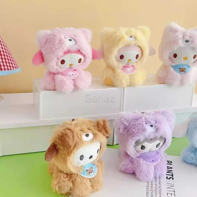 Sanrio 2025 New Character Series Plush Pendant Blind Box Cute Kt Cat Kuromi Melody Plush Doll Keychain Accessories Bag Pendant H251217
