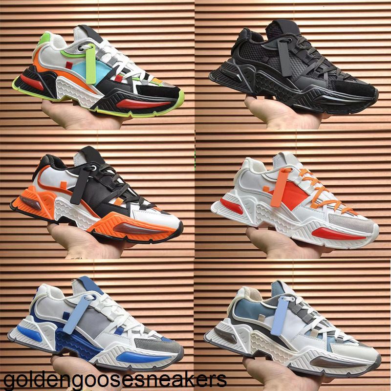 dg d g Airmaster Sneakers Designer Men Casual Shoes Sports Sneaker Daymaster Contrasting Calfskin Suede Rubber Outdoor Trainers dolce and gabanna gabbanas FIHM