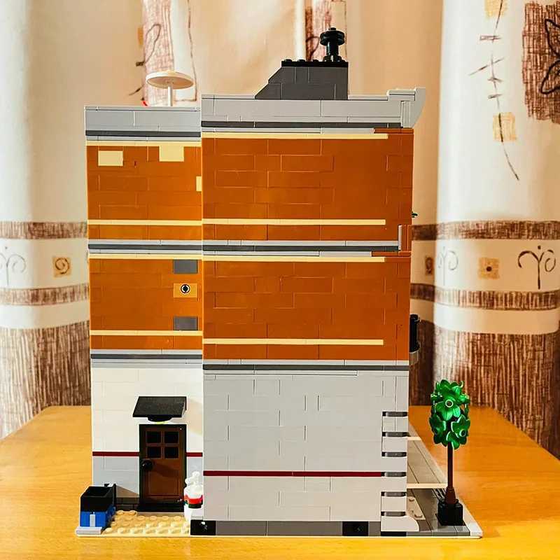 Creative City Street View Corner Garage Building Blocks Architecture Vehicle Repair Station Assemble Bricks Toys Gift Kids Adult X251216