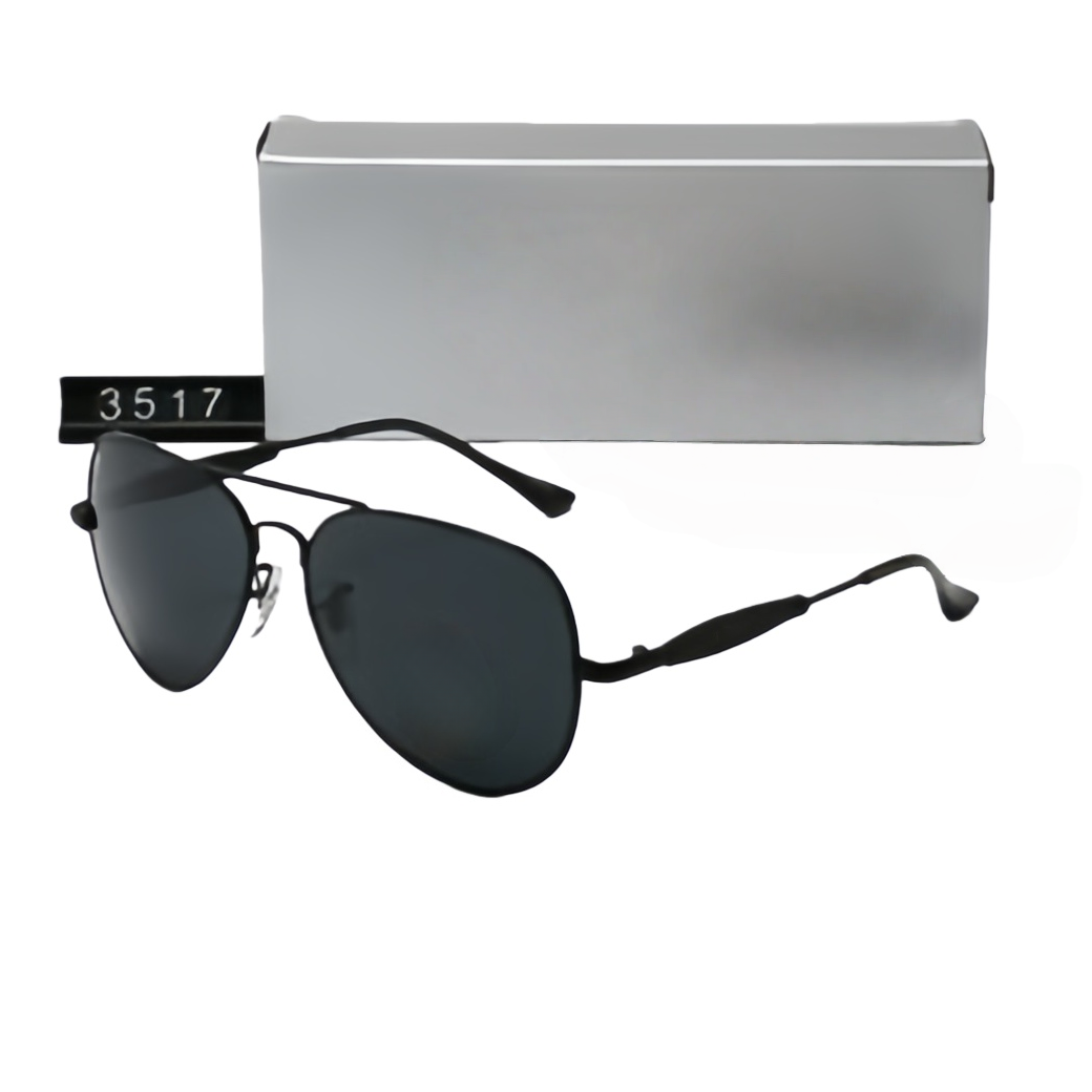 Men Classic Brand Retro women Sunglasses Luxury Designer Eyewear Metal Frame Designers Sun Woman glass lenses With box 3517