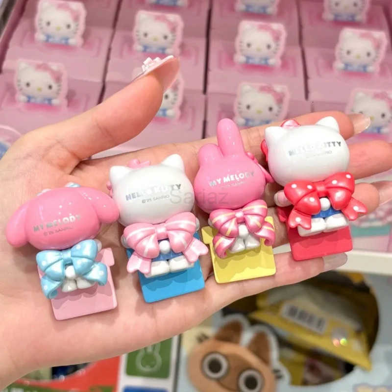 Sanrio Kuromi My Melody Bow Sweetheart Papa Series Blind Box Anime Figure Collection Desktop Mobile Phone Decorative Ornaments H251217