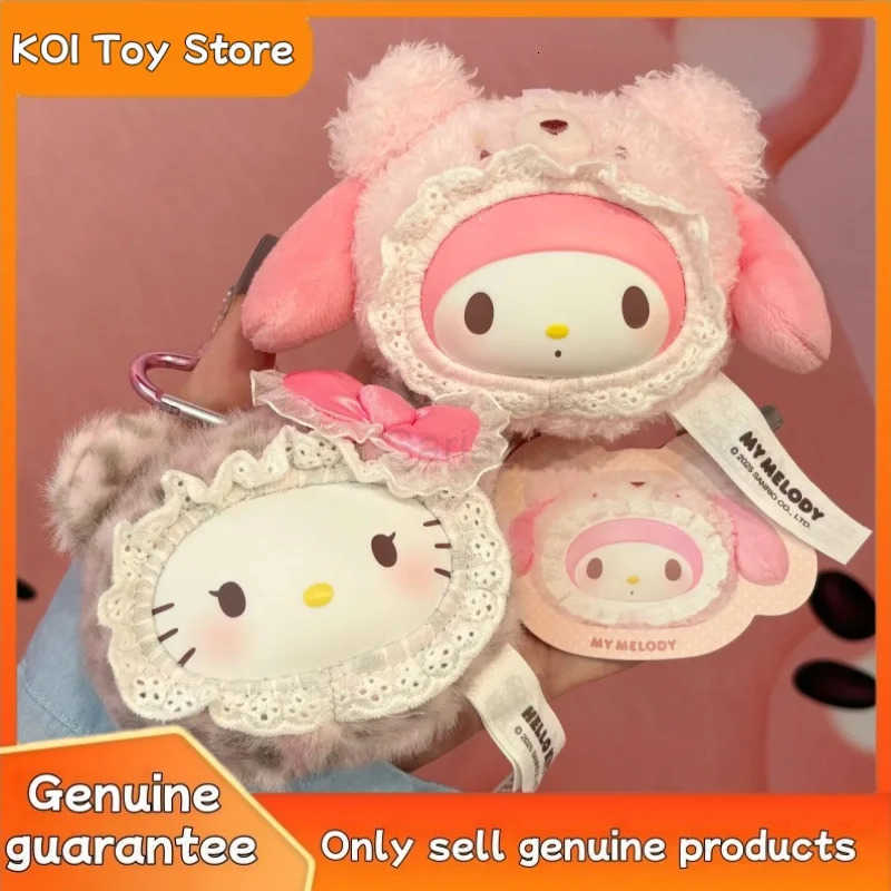 Sanrio New Authentic Family Velvet Bear Vinyl Pendant Blind Box Cute Trendy Hellokitty Toy Mystery Girl Birthday Christmas Mystery Gift H251217