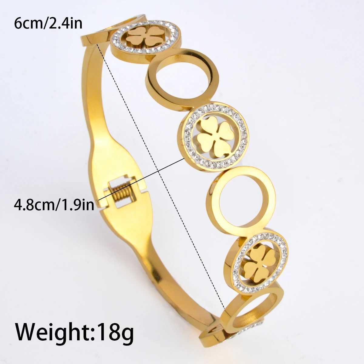 Stainless Steel Hand for Women Zircon Lock Bangle Luxury Jewelry Gifts Classics Wholesale Valentines Day Gift M251217