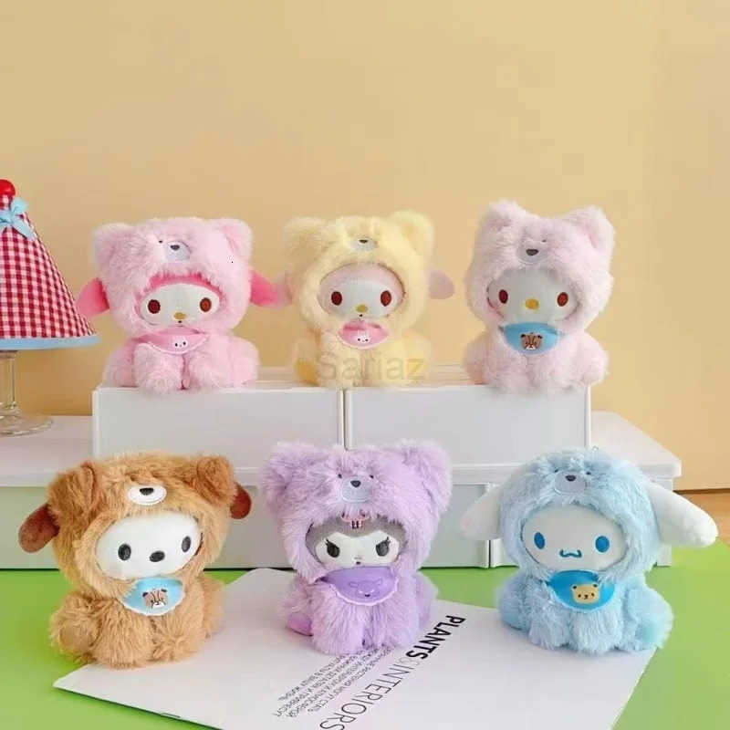 Sanrio 2025 New Character Series Plush Pendant Blind Box Cute Kt Cat Kuromi Melody Plush Doll Keychain Accessories Bag Pendant H251217