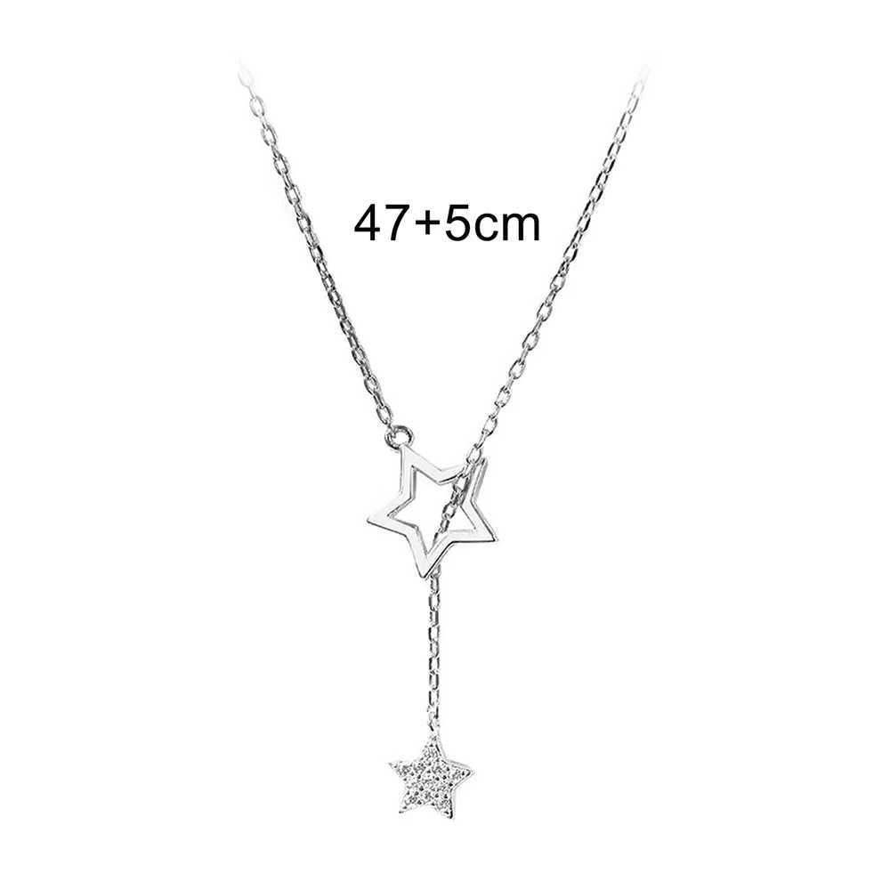 FNIO 2025 Simple Star Charm Necklace Delicate Clavicle Chain Zircon For Women Fashion Jewelry G251217