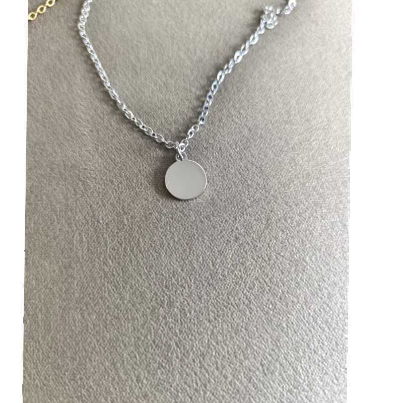 10pcs 304 Stainless Steel 10mm Mini Round Pendant Necklace Womens Fashion Jewelry Short Accessories G251217