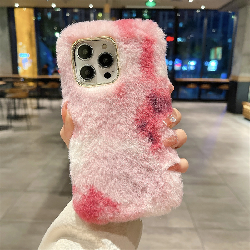 Colorful Plush Compatible with iPhone 16 Apple 17 Pro Max Phone Comfortable Winter Style 15 Fluffy 14 Soft Case