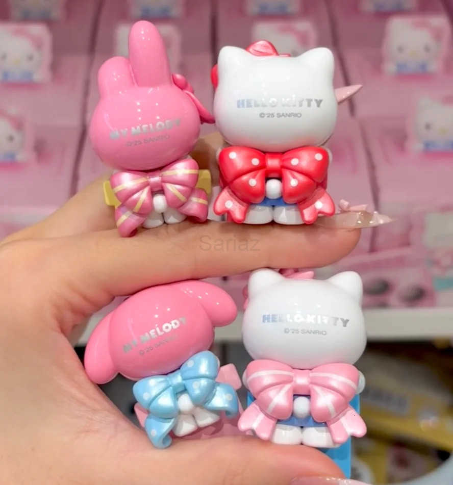 Sanrio Kuromi Melody hipper Bow Sweetheart Series Blind Box Anime Figure Collection Desktop Phone Decorate Ornaments girl gift H251217