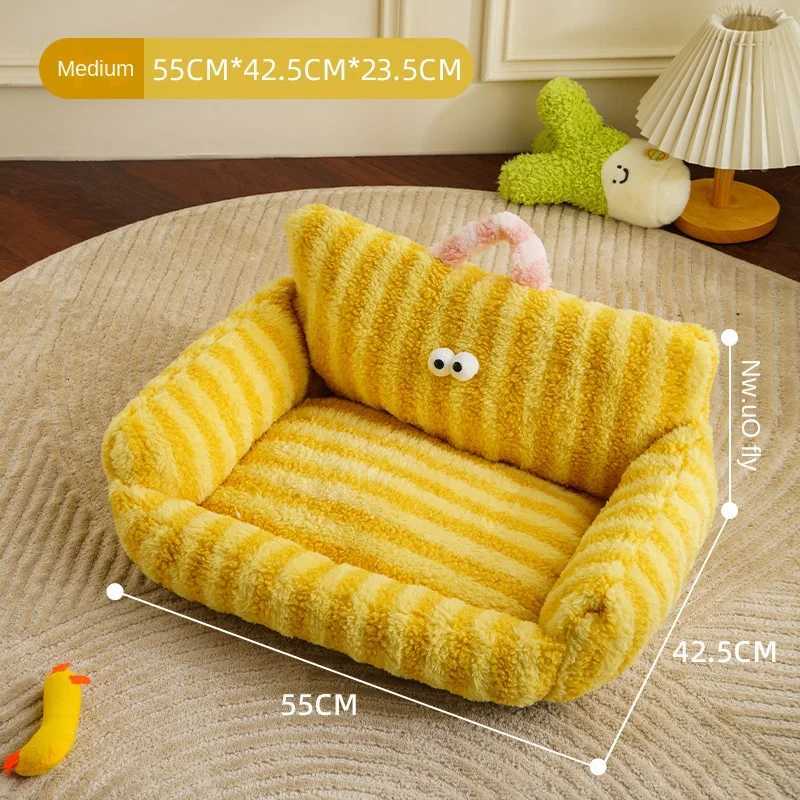 Winter Warm Cat Bed Cartoon Cat Sofa Dog Bed Pet Bed Open Cat Bed Soft Cat Sleeping Cat Supplies M251217