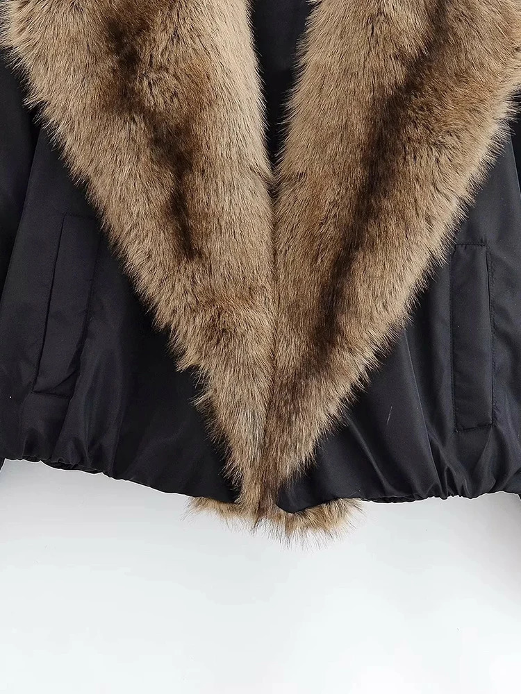Womens Casual Jacket Women Lapel Fur Collar Warm y Cardigan Long Sleeved Coat 251217