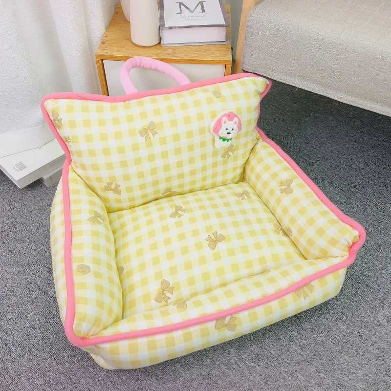 Pet Nest Dog Sofa Dog Nest Cat Nest Small Dog Cat Four Seasons Universal Thickened Pet Bed for Small Dogs M251217
