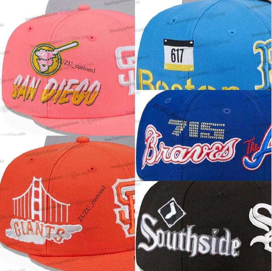 5 Colors Men's Baseball Fitted Hats Classic Pink Color Angeles Hip Hop Chicago Sport Full Closed patched Caps sd Snapback Letters Black Bone Chapeau Se8-02