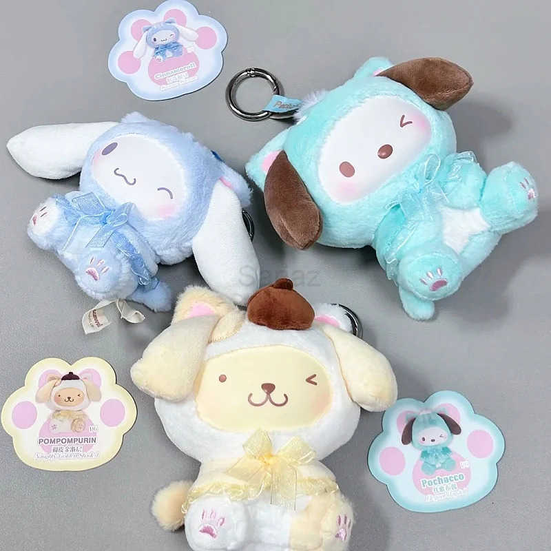 Sanrio Original Toptoy Characters Play With Kittens Series Plush Pendant Blind Box Plush Doll Trendy Toys Cute Birthday Gift H251217