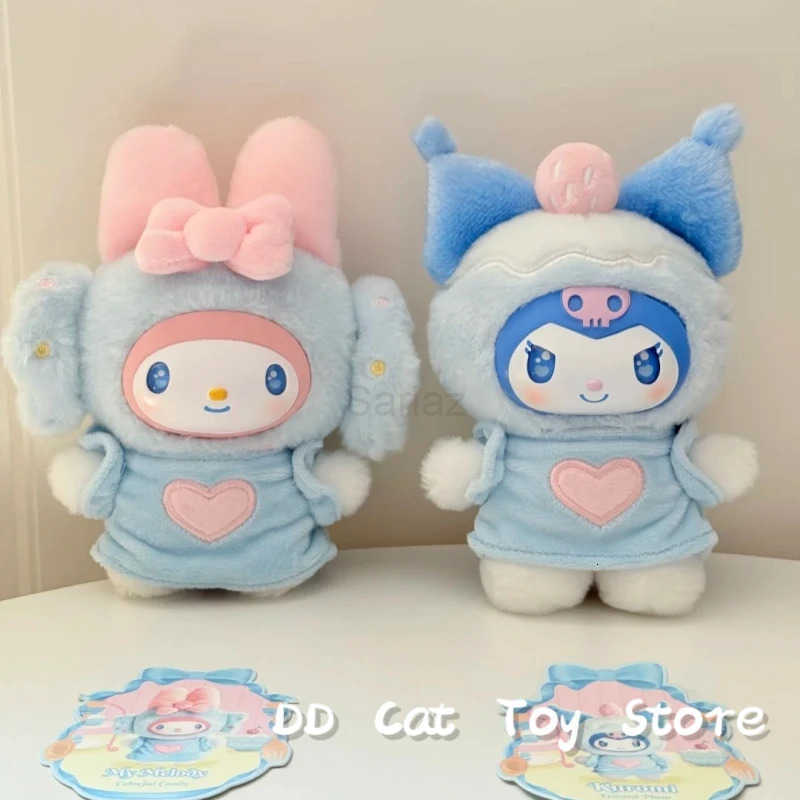 Sanrio New Genuine Blue Flutter Series Vinyl Plush Blind Box Kawaii Kuromi Hello Kitty Bag Pendant Surprise Box Birthday Gift H251217