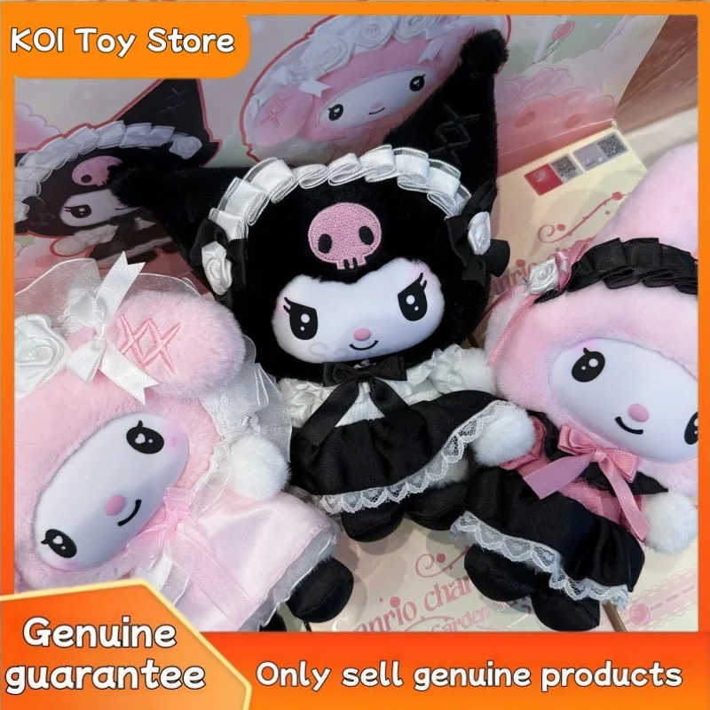 Sanrio Genuine Kuromi Melody Angel Garden Series Vinyl Plush Blind Box Kawaii Mystery Box Pendants Doll Decor Toys Girl BirthdayGifts H251217