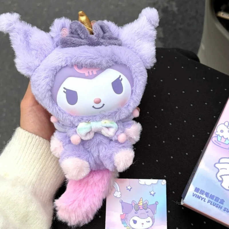 Sanrio Characters Dream Unicorn Series Vinyl Face Blind Box Kuromi Anime Figure Pochacco Surprise Bag Melody Pendant Toys Gift H251217