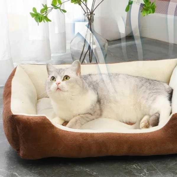 Large Dog Bed Winter Warm Bed for Cats Sofa Dog House Thicken Cat Mat Breathable Basket for Dog Supplies M251217