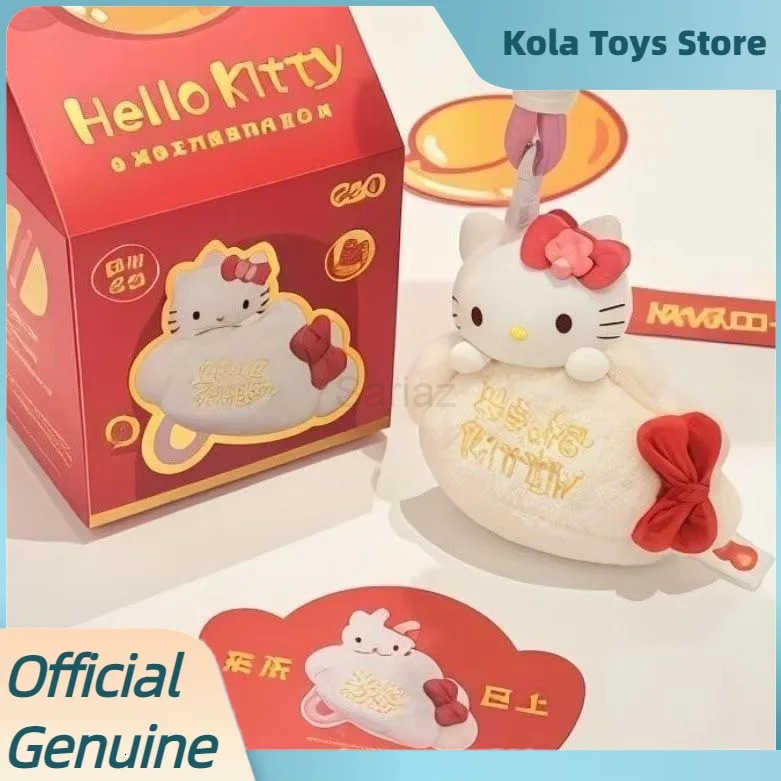 Sanrio Genuine Hellokitty Happy New Year Series Blind Box Cute Lucky Aromatherapy Pendant Dolls Kitty Mystery Box Toys Birthday Gift H251217