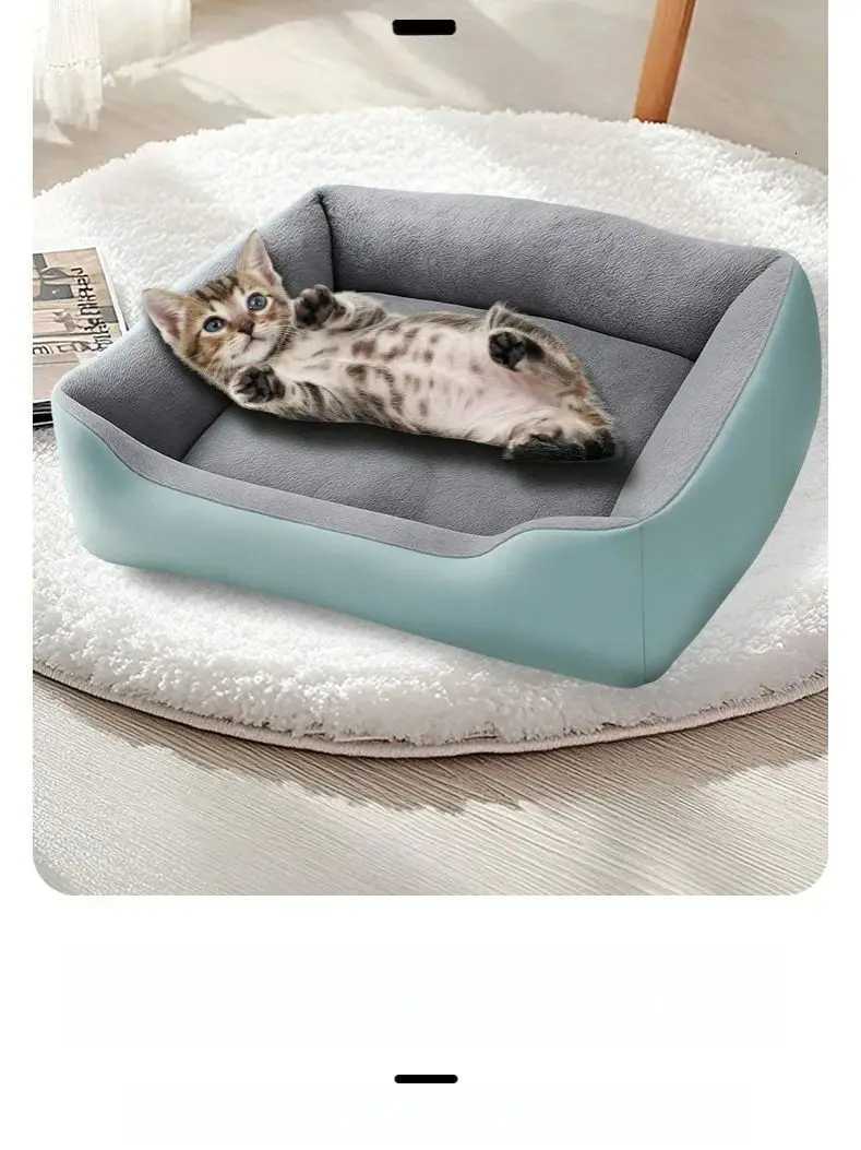 Insulated Winter Pet Bed - Thick Warm Cushion for Dog Crates and All-Season Use M251217