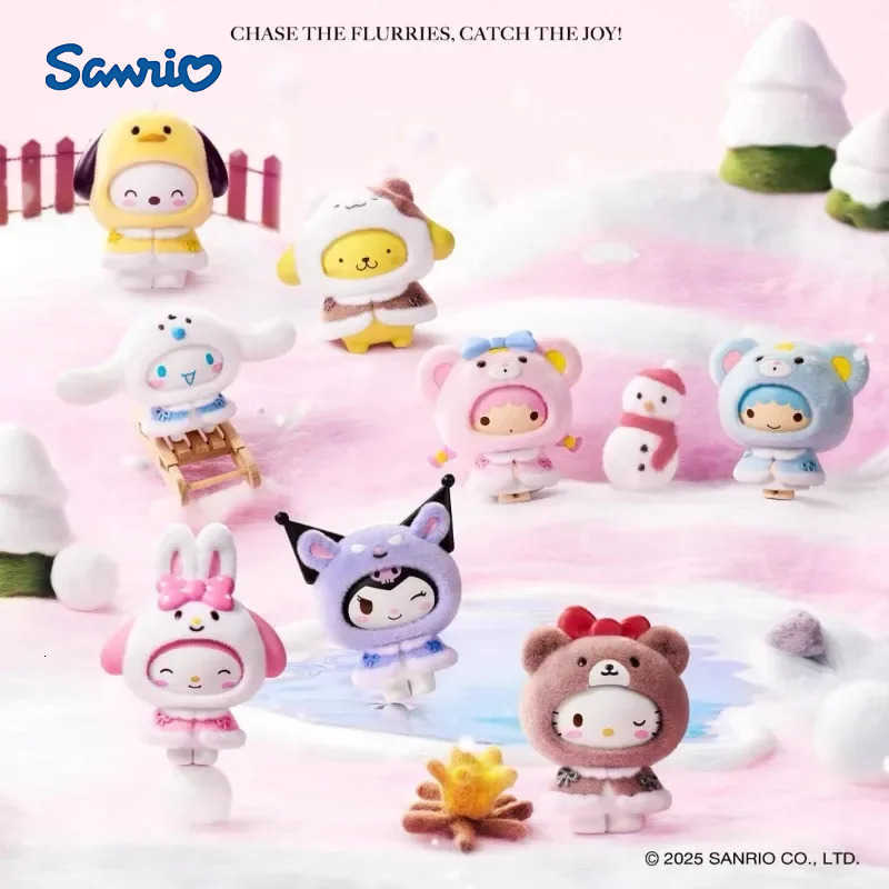 Sanrio New MINISO Mini Cape series Blind box flocked pendant mysterious box face-swapping trendy toy cute gift H251217