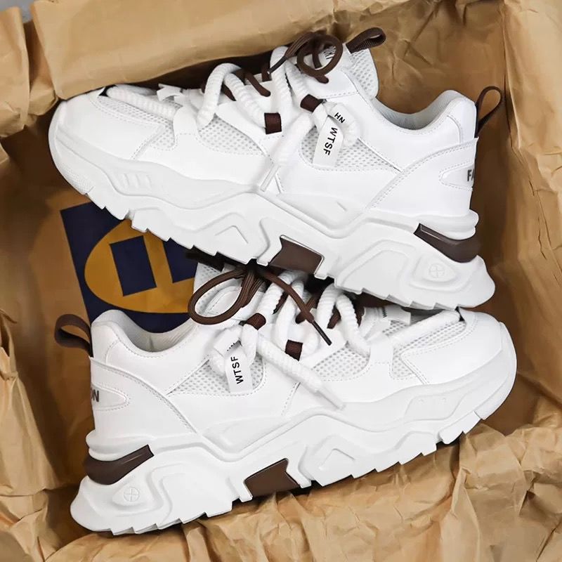 New design Shoes Autumn New Fashion Breathable shoes Men's trendy and versatile insole height-increasing sports shoes Casual shoes free shipping