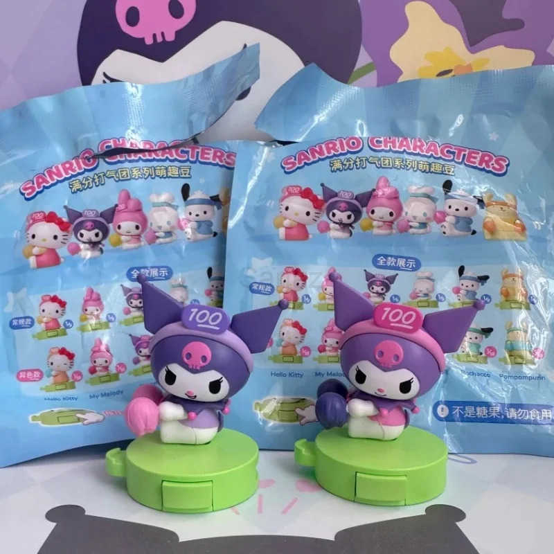 Sanrio Genuine A Perfect Cheering Team Cute Bean Blind Box Hello Kitty Mini Ornament Kuromi Pochacco Trend Toy Birthday Gift H251217