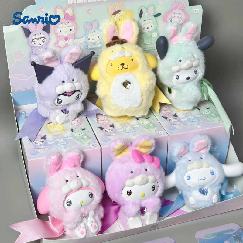 Sanrio Family Diamond Baby Free Series Surprise Random Vinyl Blind Box Pendants Plush Cute Decorative Item For New Year Present H251217