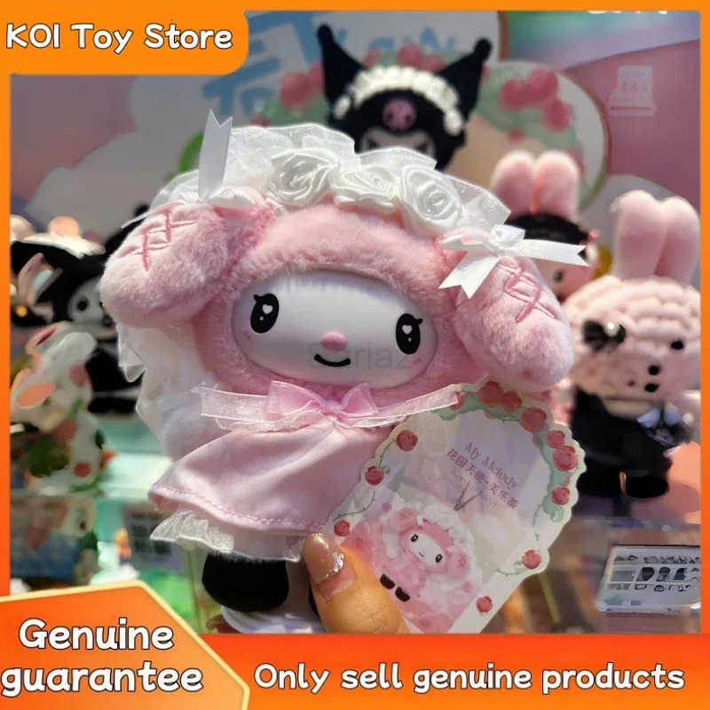 Sanrio Genuine Kuromi Melody Angel Garden Series Vinyl Plush Blind Box Kawaii Mystery Box Pendants Doll Decor Toys Girl BirthdayGifts H251217