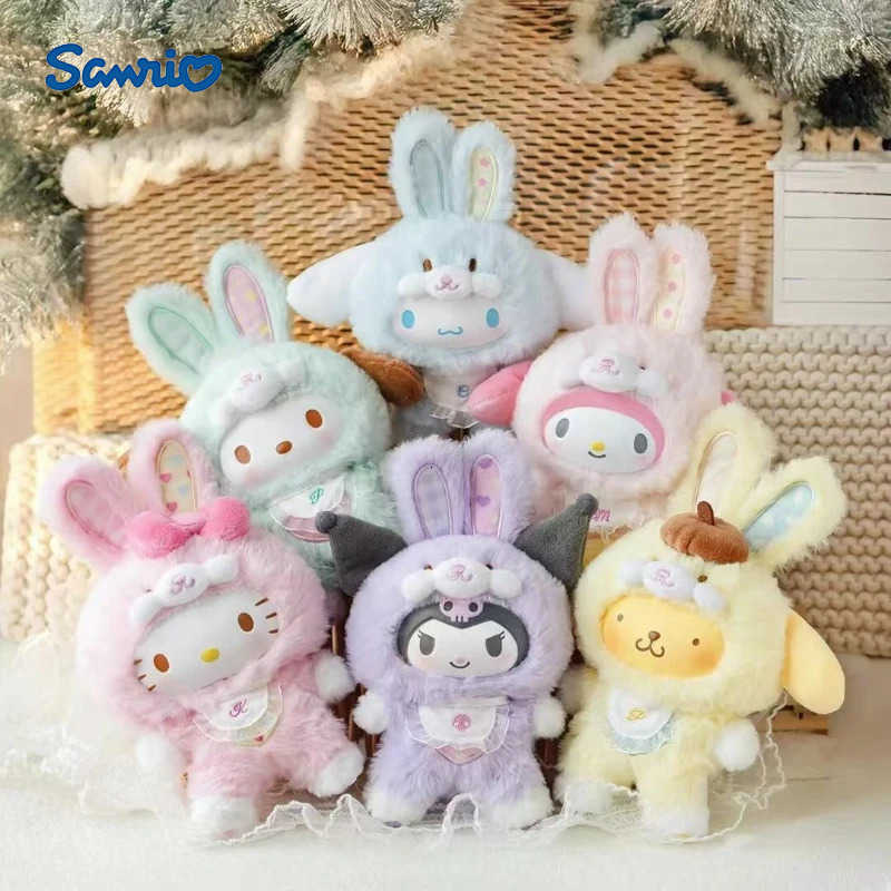 Sanrio Genuine Characters Elf Bunny Baby Serise Blind Box Pendant Toys Vinyl Dolls Hello Kitty Kuromi Cinnamoroll Lovely Gifts H251217