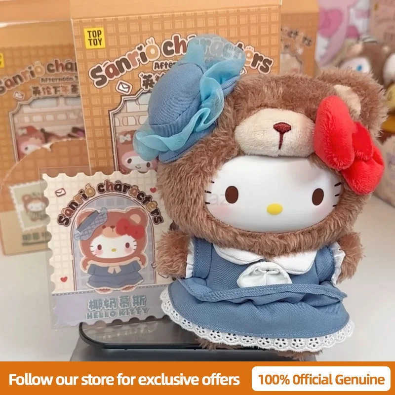 Sanrio Genuine Characters British Afternoon Tea Series Blind Box Exquisite Doll Action Figure Cute Cartoon Decor Surprise Gift H251217