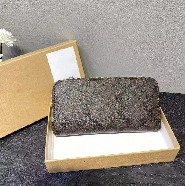 Designer Wallets Womens Purse Wallet Luxurys Cardholder Zippered Long Wallets Designer Change Bag Card Holder Large Cash Multi Card Slot Wallet