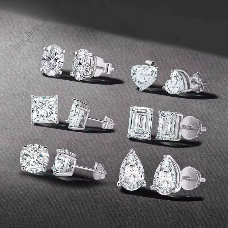 Starsgem Classic Hot Selling Design 14k Pure Gold Fancy Cut Lab VVS Moissanite Earrings