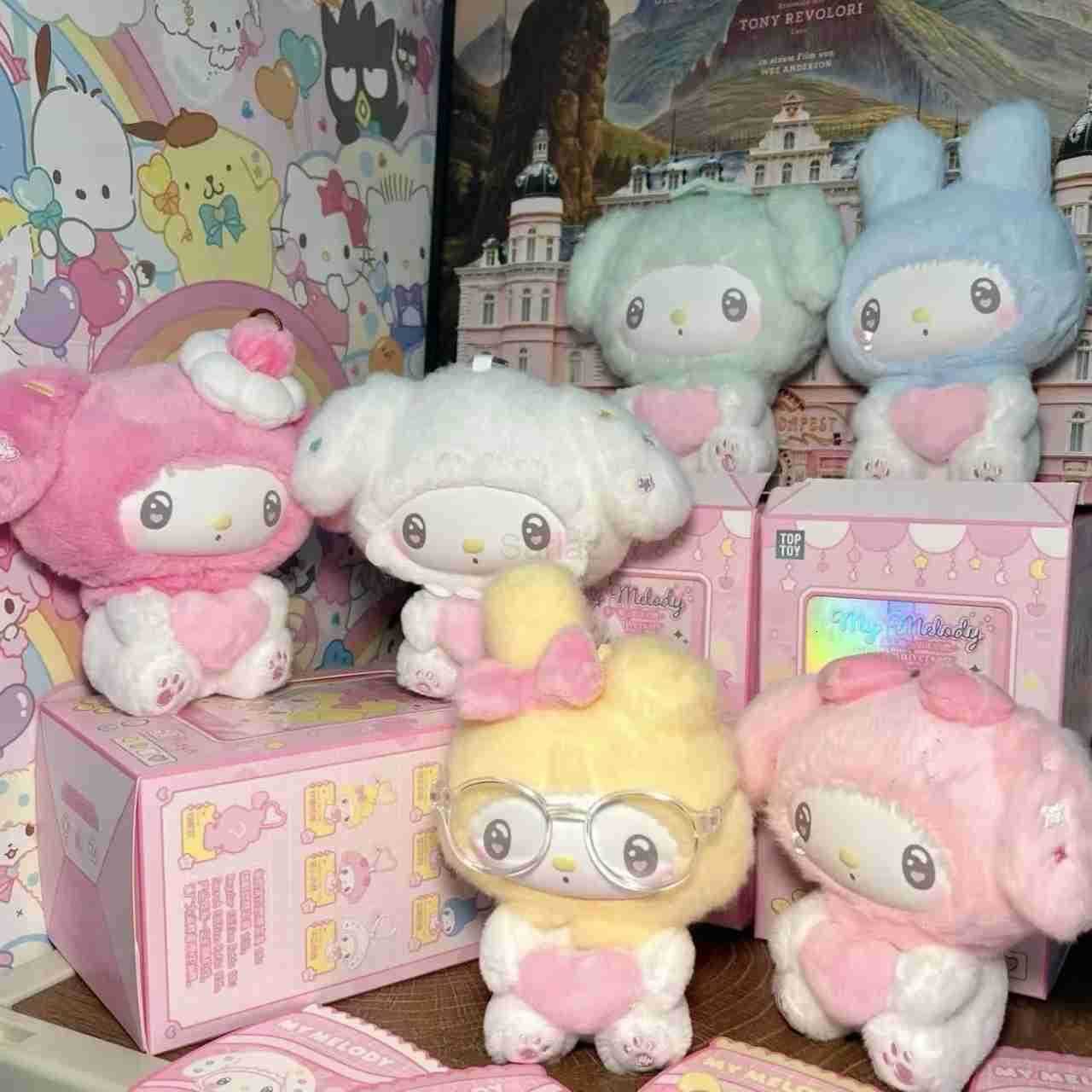 Sanrio My Melody 50th Anniversary Milk Candy Series Vinyl Plush Blind Box Toy Cute Anime Figure Doll Bag Pendant Gift for Girls H251217