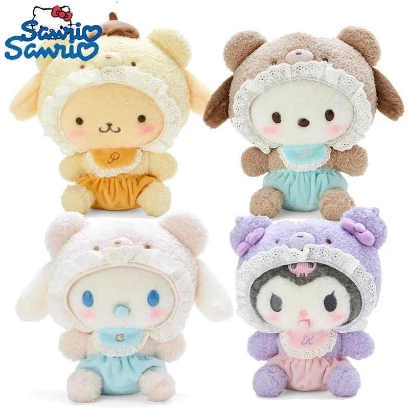Sanrio Miniso Cinnamoroll Melody Kuromi Pochacco Plush Doll Hello Kitty Latte Bear Series Stuffed Plushine Toy Brithday Gifts H251217